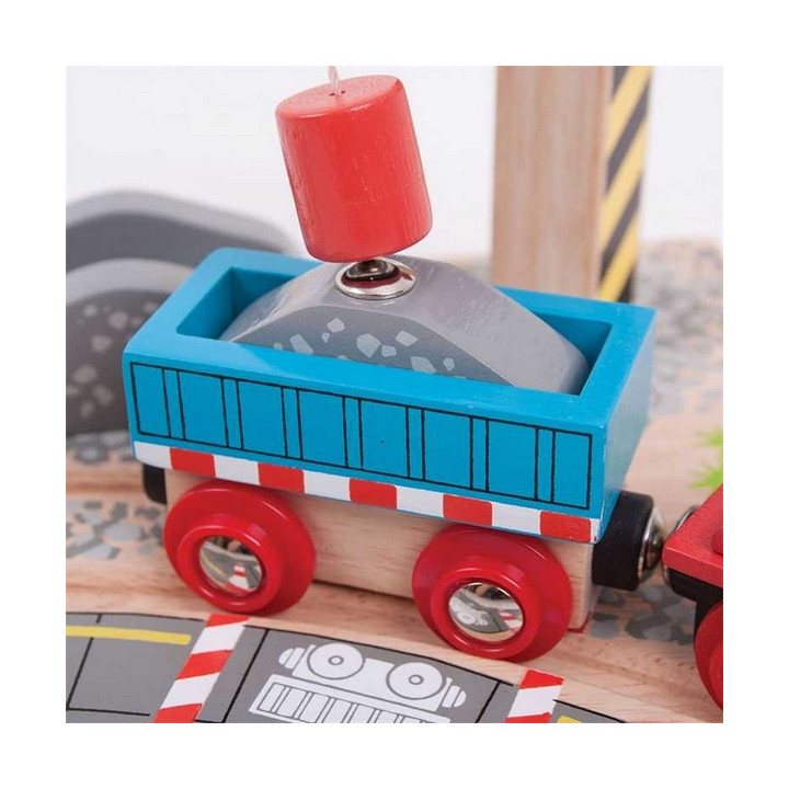 Bigjigs Rail Jeřáb se štěrkem