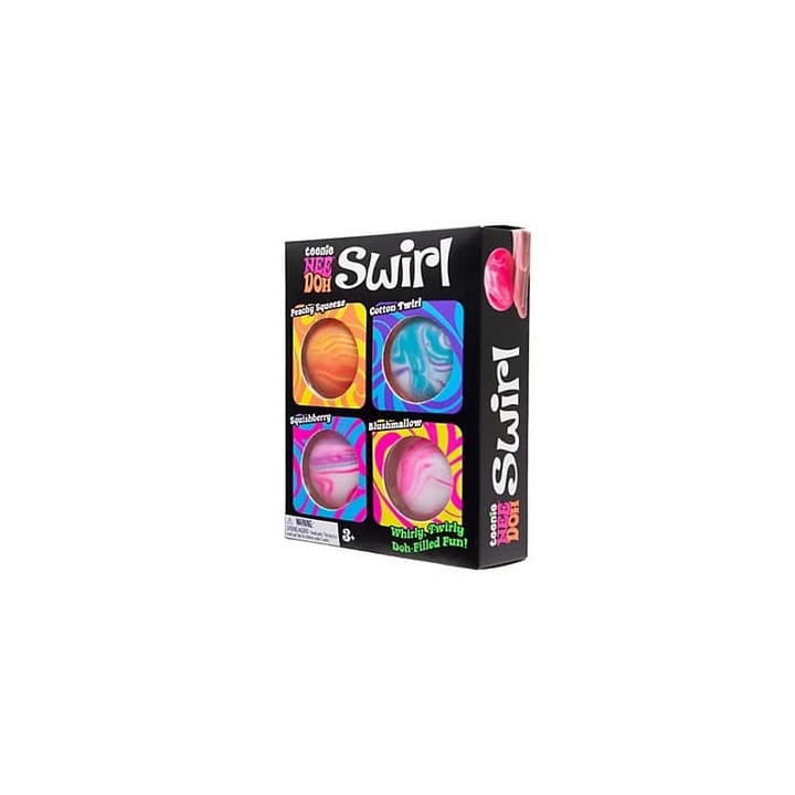 Schylling NeeDoh Barevné mačkací mini míčky Swirl 4 ks
