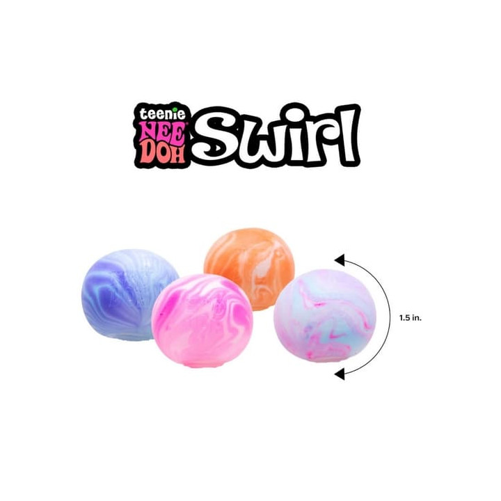 Schylling NeeDoh Barevné mačkací mini míčky Swirl 4 ks