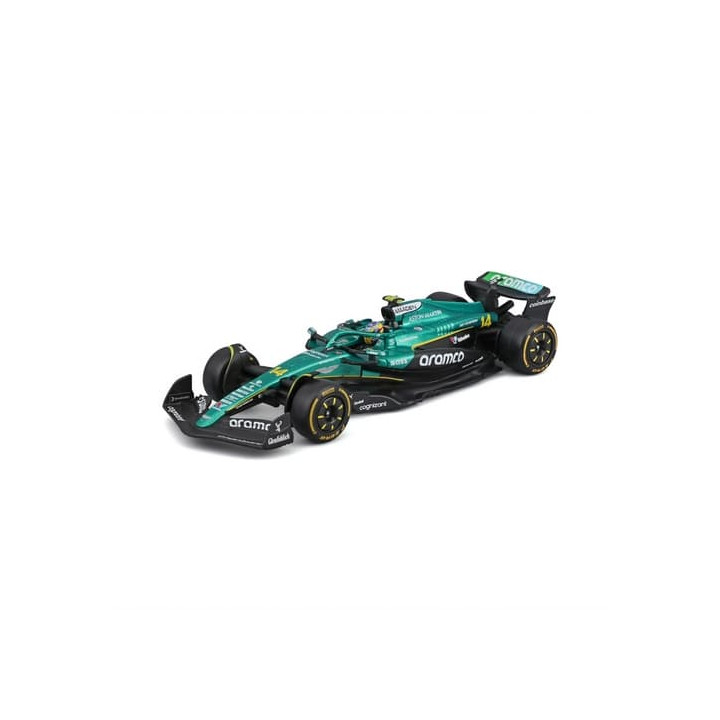 Bburago - RACE F1 v dekorativním boxu, Aston Martin AMR25 (2025),  14 Fernando Alonso, 1:43