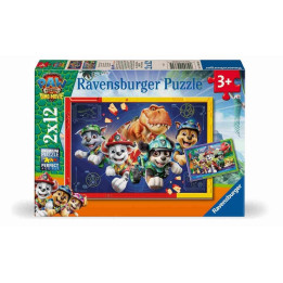 Puzzle Tlapková patrola: Dinosauří film 2x12 dílků
