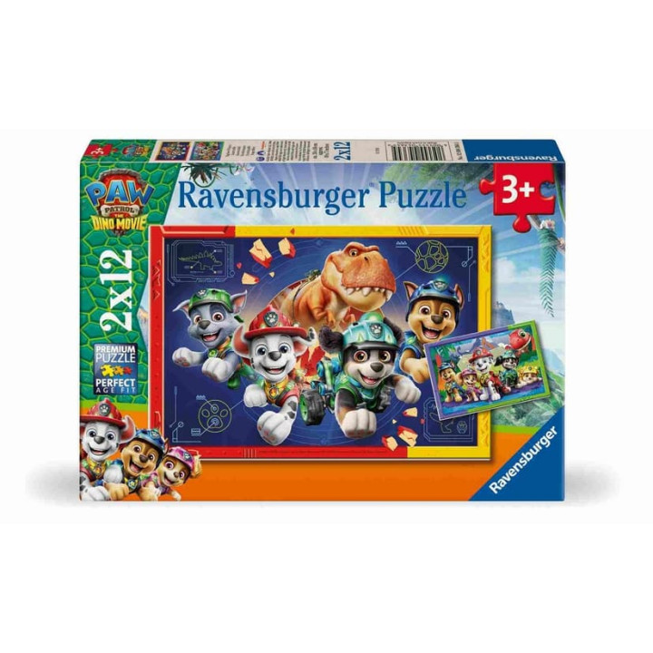 Puzzle Tlapková patrola: Dinosauří film 2x12 dílků