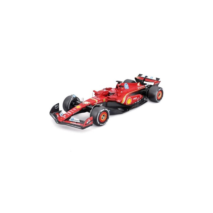 Bburago - RACE F1 v dekorativním boxu, Ferrari SF-24 (2024),  16 Charles Leclerc, 1:24