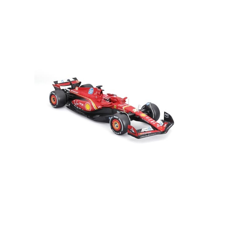 Bburago - RACE F1 v dekorativním boxu, Ferrari SF-24 (2024),  16 Charles Leclerc, 1:24