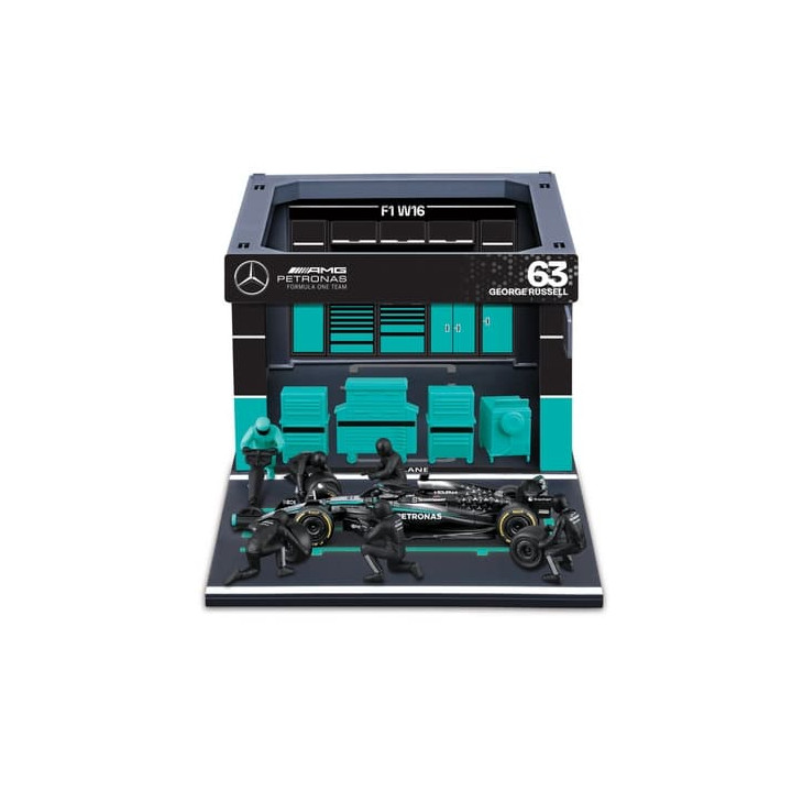 Bburago - Formula Racing F1 Pit Pass set - Mercedes-AMG Petronas W16 (2025)  63 George Russell, 1:43