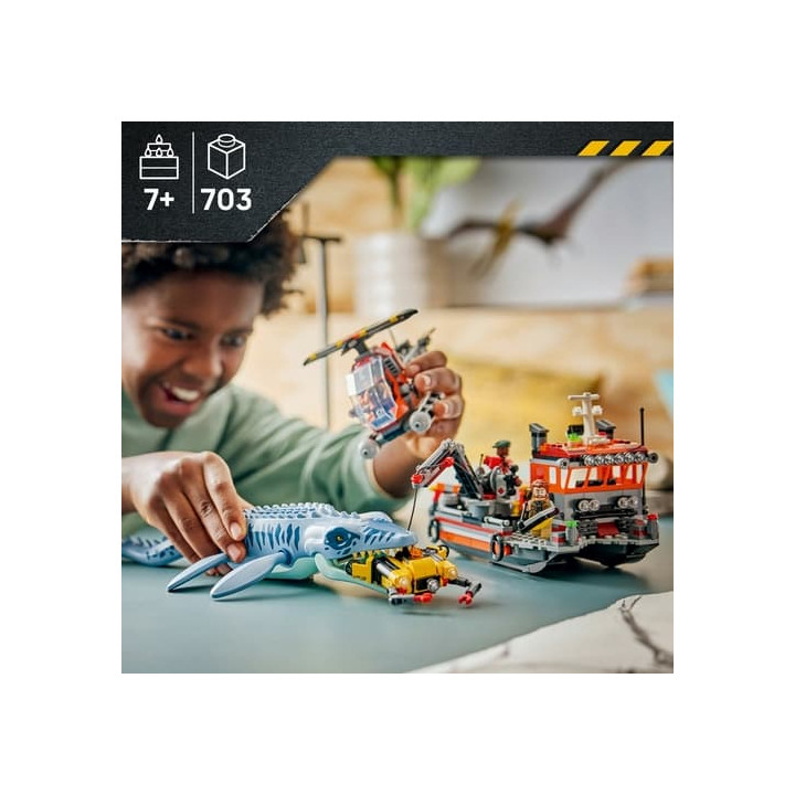 Lego 77983 Jurassic World Útok dinosaura mosasaura na loď