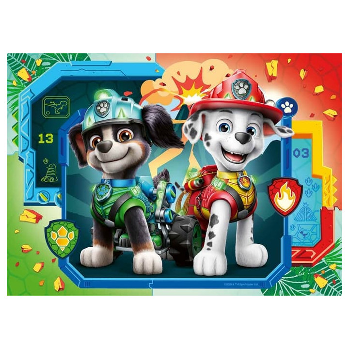 Puzzle Tlapková patrola: Dinosauří film 4x42 dílků