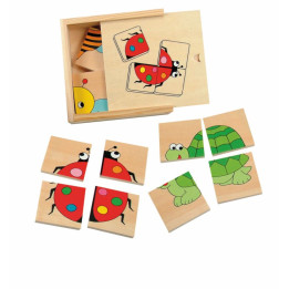 Woody Mini puzzle Beruška v dřevěné Krabičce