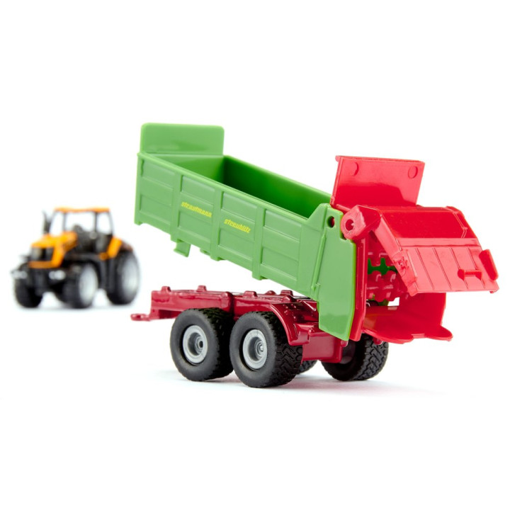 SIKU Blister 1133 - Traktor JCB s univerzálním rozmetadlem Strautmann
