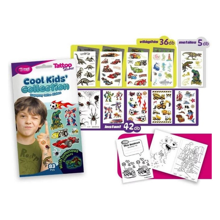 Sada samolepek na tetování Cool Kids' Collection