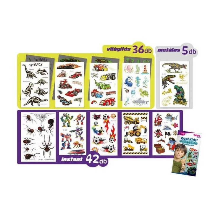 Sada samolepek na tetování Cool Kids' Collection