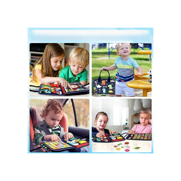 Montessori plstěný kufřík pro rozvoj smyslů