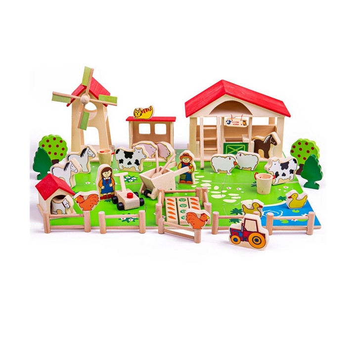Bigjigs Toys Velká dřevěná farma
