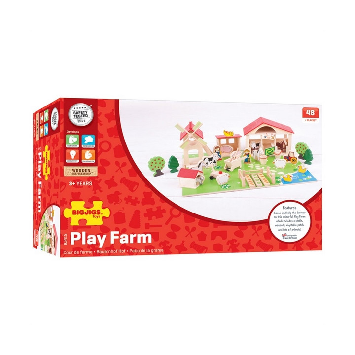 Bigjigs Toys Velká dřevěná farma