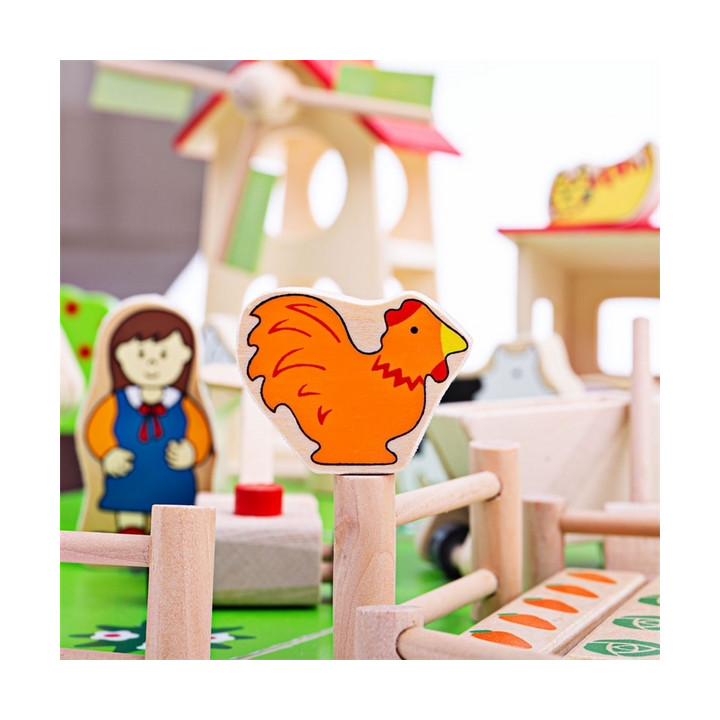 Bigjigs Toys Velká dřevěná farma