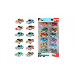 Auto mini závodní 12ks plast 5cm na zpětné natažení