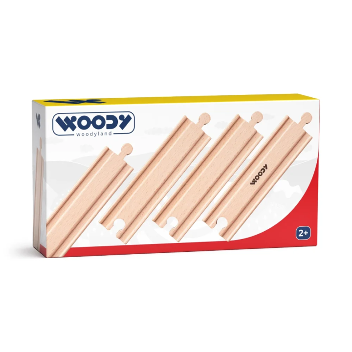 Woody Příslušenství k dráze - Rovné koleje střední, 4ks