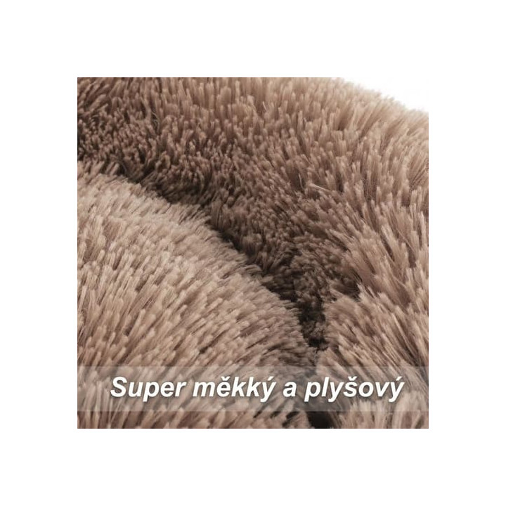 Plyšový pelíšek pro domácí mazlíčky 50cm, světle hnědý