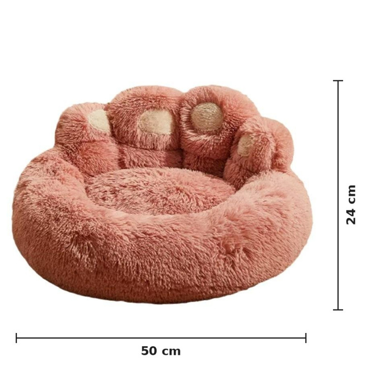 Pelíšek pro domácí mazlíčky "Tlapka", růžový 50 cm