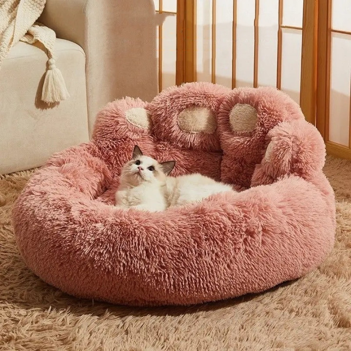 Pelíšek pro domácí mazlíčky "Tlapka", růžový 50 cm