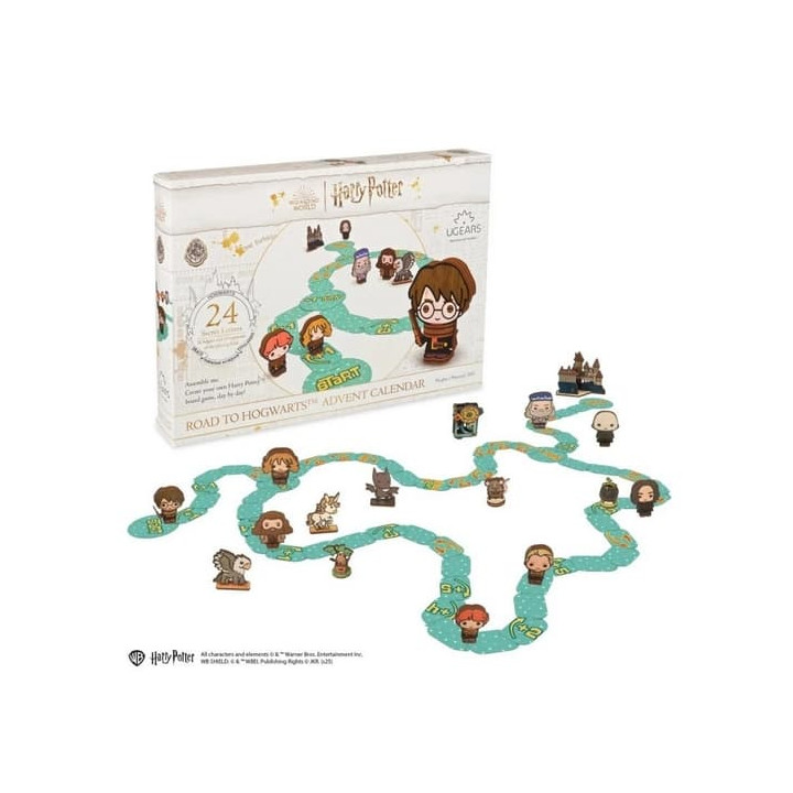 Adventní kalendář Ugears 3D skládačka Harry Potter Cesta do Bradavic