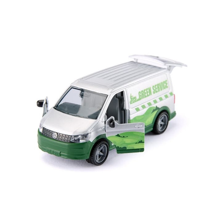 SIKU Super - VW T6 s přívěsem a zahradním traktorem