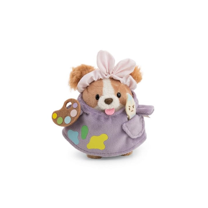 NICI plyš MyMochi Kokršpaněl Brushy 8 cm se štětcem a kostýmem malíře, dárkové balení