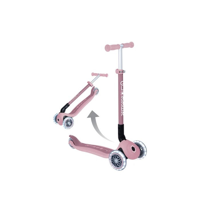 Koloběžka PRIMO FOLDABLE LIGHTS ECOLOGIC, berry