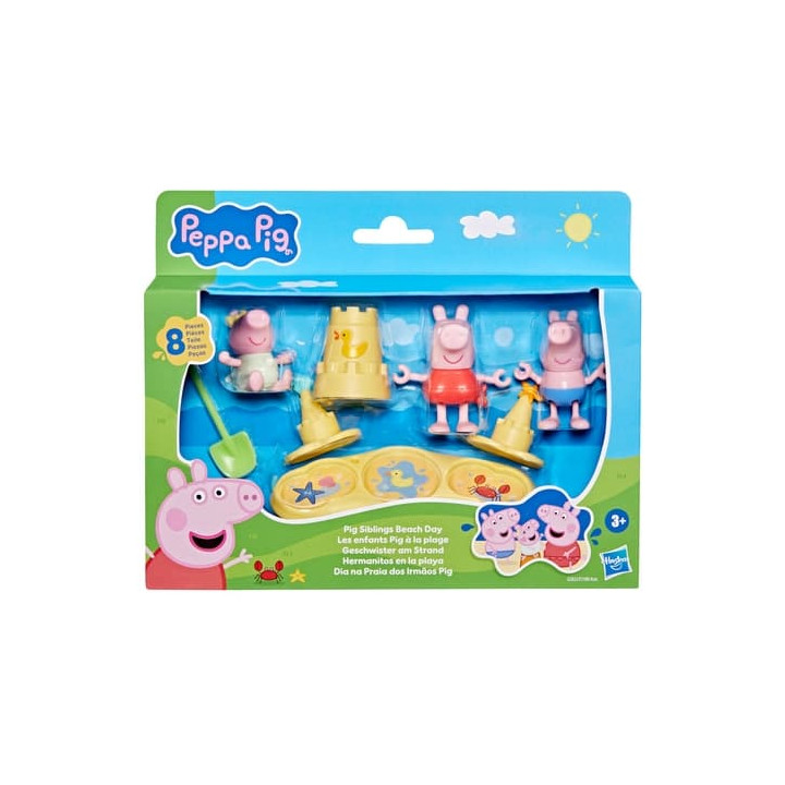 HASBRO - Prasátko Peppa Pig sourozenci na pláži