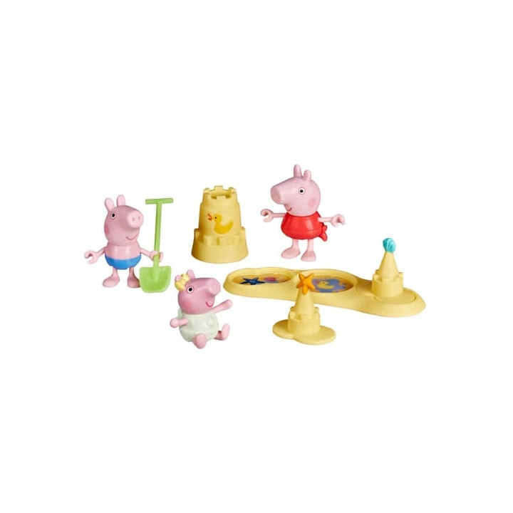 HASBRO - Prasátko Peppa Pig sourozenci na pláži