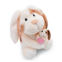 NICI plyš Zajíček 20 cm s mládětem 6 cm - Little & Me