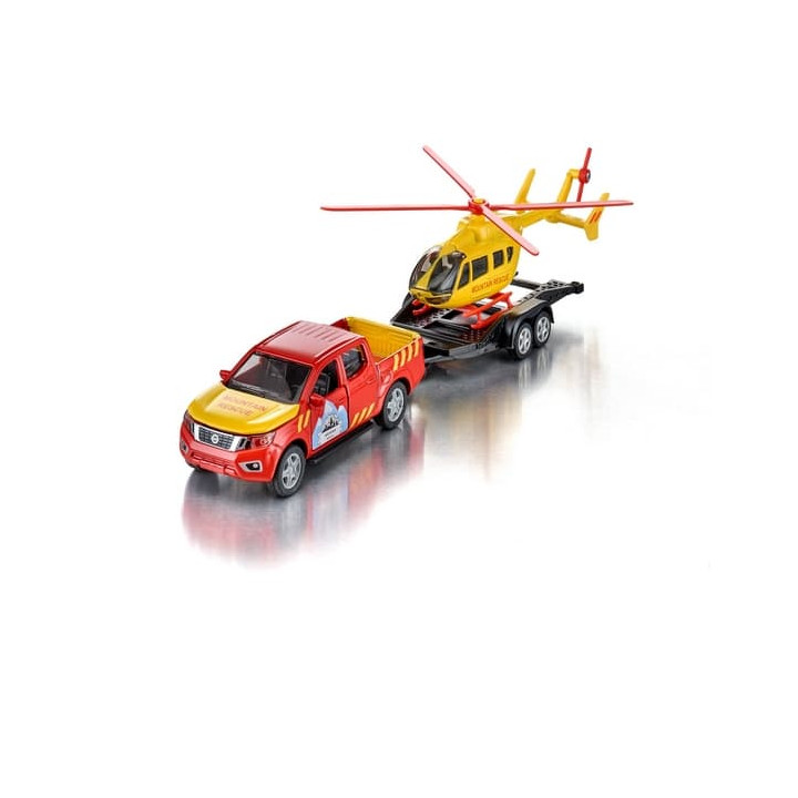SIKU Super - Horská záchraná služba Nissan Navara s vrtulníkem