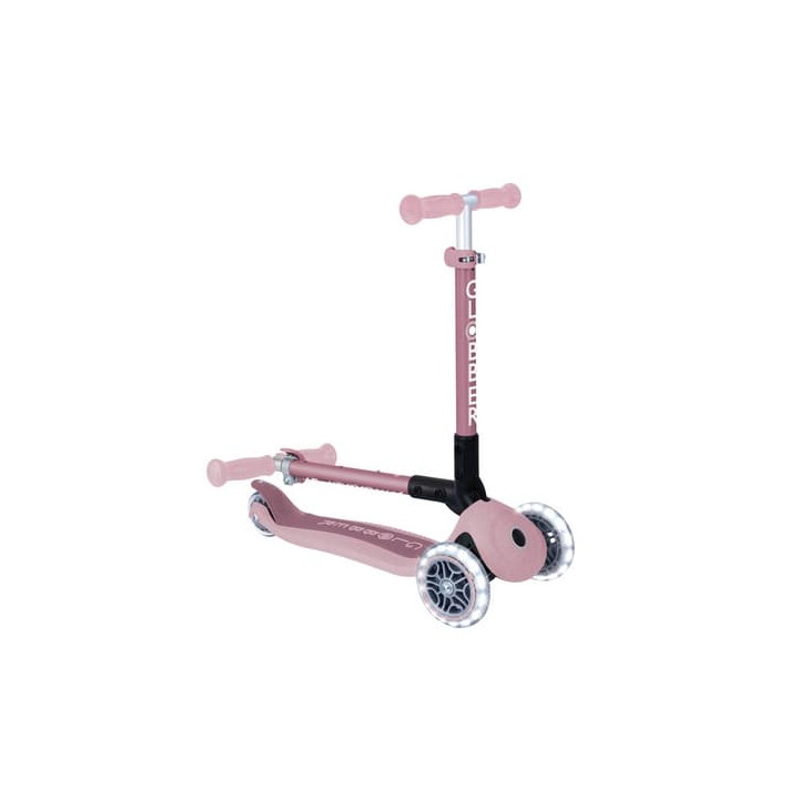 Koloběžka JUNIOR FOLDABLE LIGHTS ECOLOGIC, berry