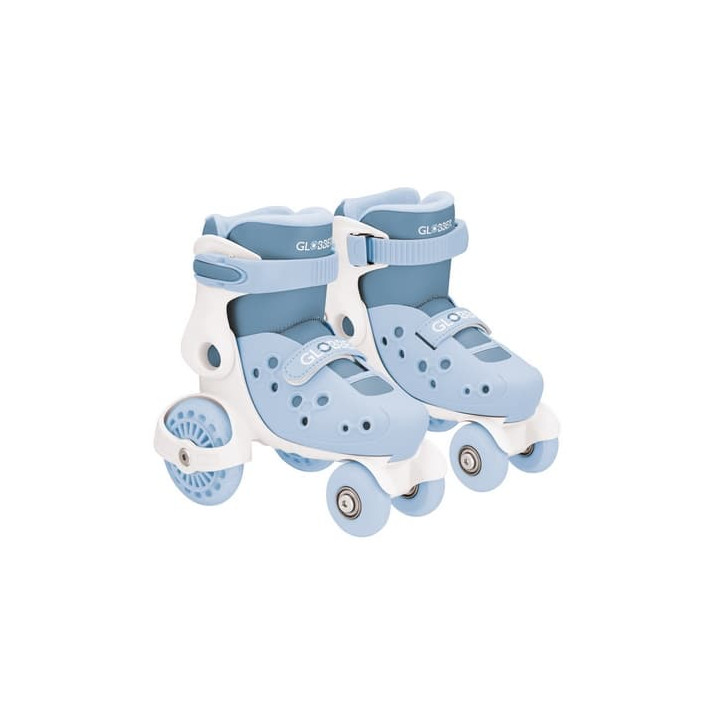 Dětské čtyřkolové brusle LEARNING SKATES vel. EU 26-29, popelavě modrá