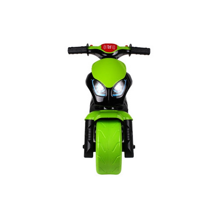 Odrážedlo motorka zeleno-černá plast na baterie se zvukem