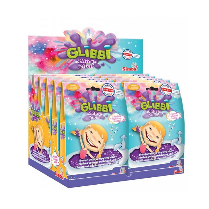 Glibbi Glitter Slime sliz fialový třpytivý, DP10