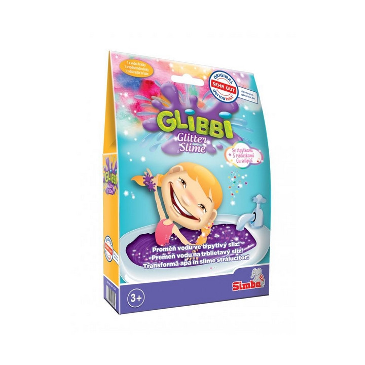Glibbi Glitter Slime sliz fialový třpytivý, DP10