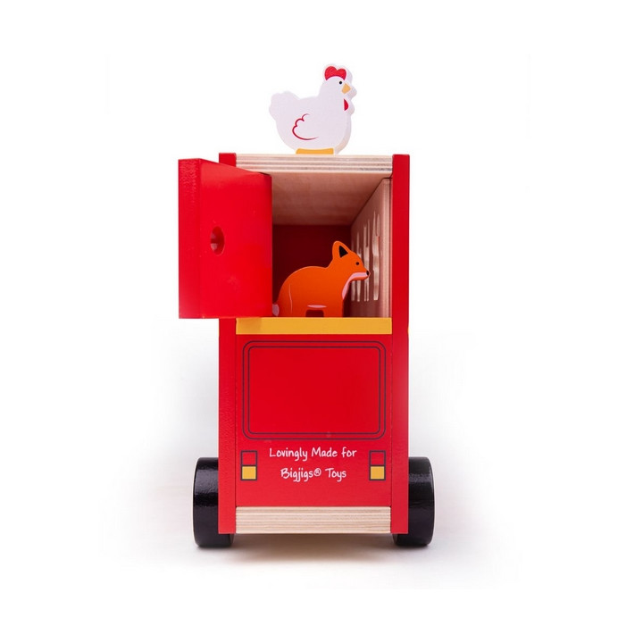 Bigjigs Toys Dřevěný autobus se zvířátky