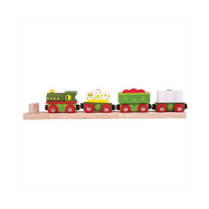 Bigjigs Rail Dinosauří vláček + 3 koleje