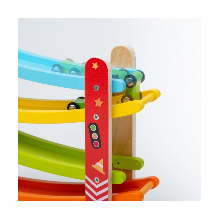Bigjigs Toys Dřevěná automobilová závodní dráha