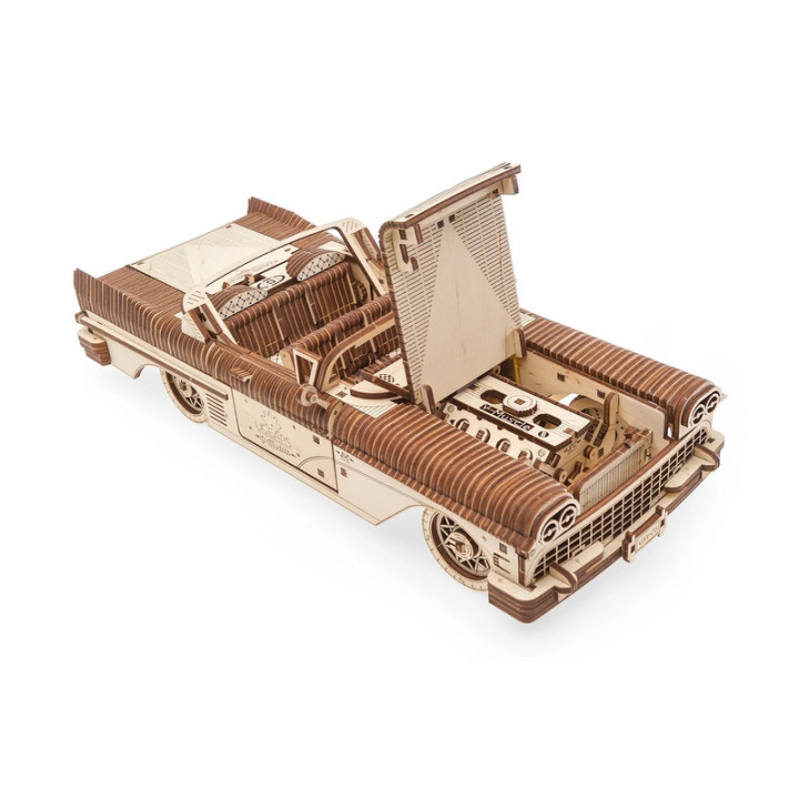 Ugears 3D dřevěné mechanické puzzle VM-05 Auto (50's convertible)