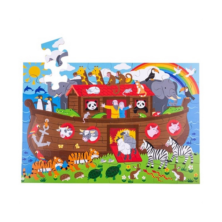 Bigjigs Toys Podlahové puzzle Noemova archa 48dílků