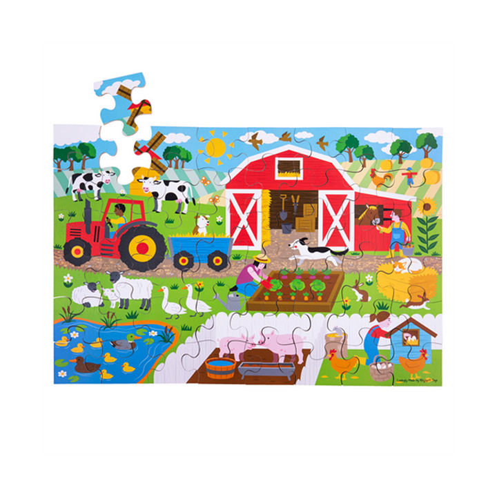 Bigjigs Toys Podlahové puzzle Farma 48dílků