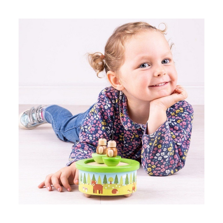 Bigjigs Toys Dřevěná hrací skříňka woodland