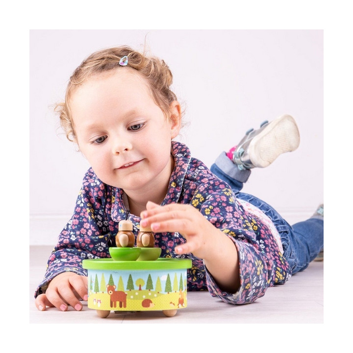 Bigjigs Toys Dřevěná hrací skříňka woodland
