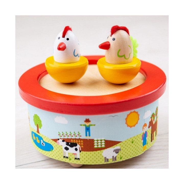 Bigjigs Toys Dřevěná hrací skříňka farma