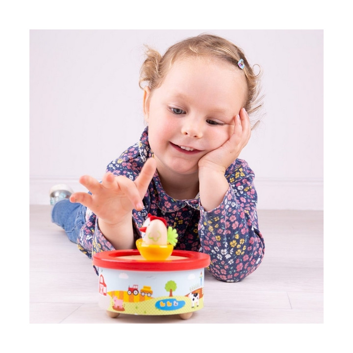 Bigjigs Toys Dřevěná hrací skříňka farma