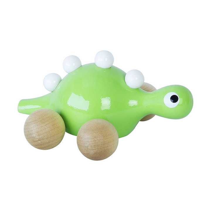 Vilac Dřevěný dinosaurus na kolečkách zelený