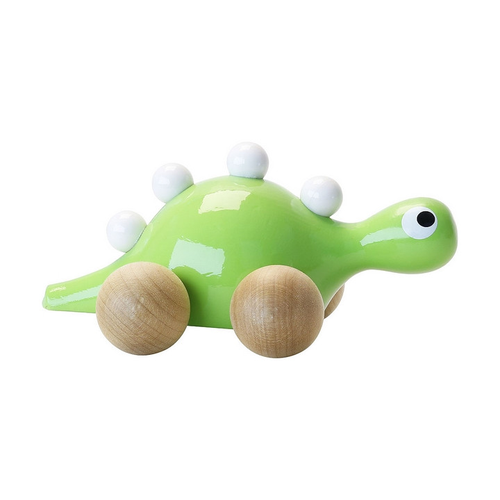 Vilac Dřevěný dinosaurus na kolečkách zelený