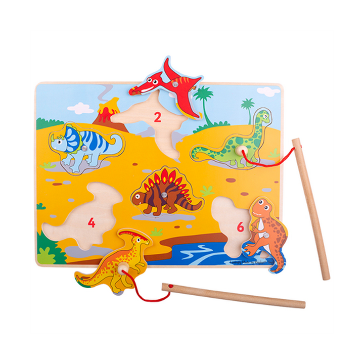 Bigjigs Toys Dřevěné chytání dinosaurů